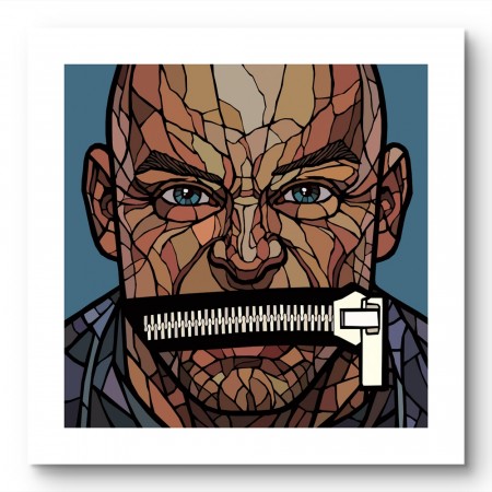 Zipper-Mouth Face